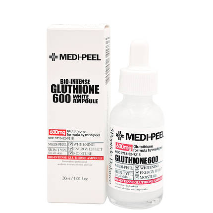 Освітлювальна ампульна сироватка з глутатіоном Medi-Peel Bio-Intense Gluthione 600 White Ampoule, фото 2