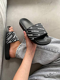 Чорні жіночі капці Balenciaga. Тапочки на лето Баленсиага. Жіночі шльопанці на літо.