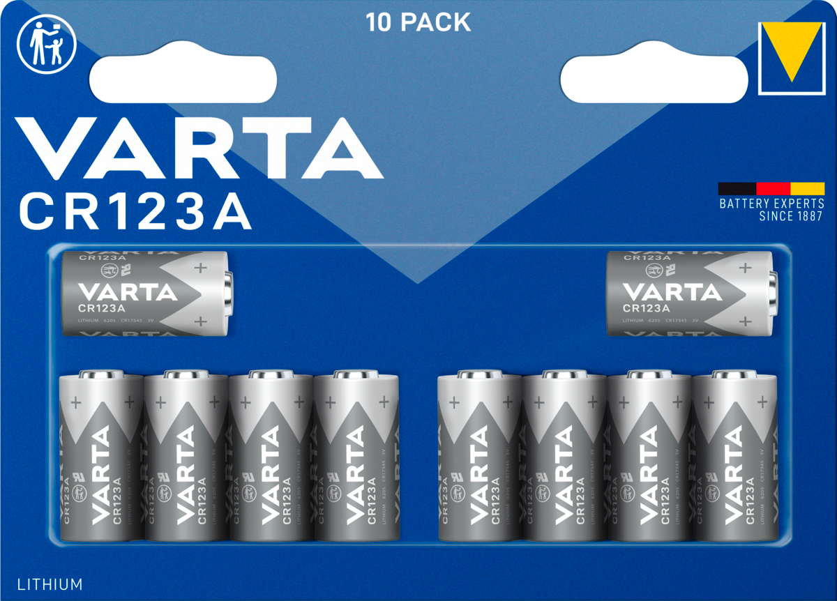 Батарейки VARTA Lithium Cell 3V CR123 (10шт) (6205 301461)