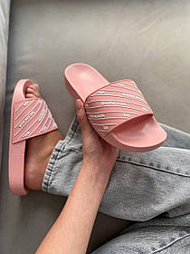 Рожеві жіночі капці Balenciaga. Тапочки на лето Баленсиага. Жіночі шльопанці на літо.