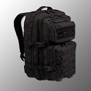 🔥 Тактический рюкзак, военный "Mil-Tec - US Assault Pack II Large" (Черный) 36 литров, армейский, EDC