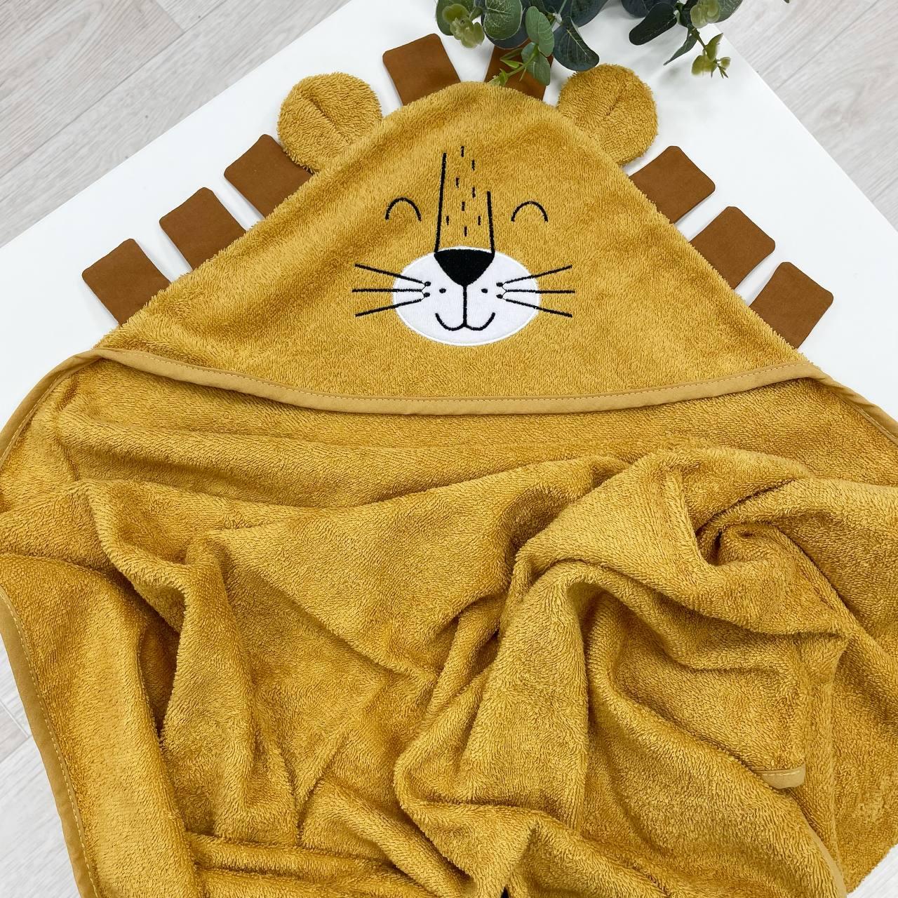 Полотенце-уголок с Капюшоном Лев — Купить Недорого на Bigl.ua (1621648499)