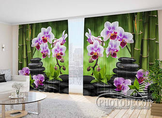 Фото Штори з Орхідеями 2,7м*5,0м (2 полотна по 2,5м) (карниз 5,0м)