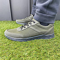 Мужские темно-зеленые кроссовки стильные и удобные 41