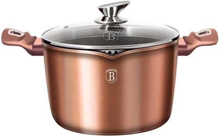 Каструля з кришкою Berlinger Haus Rose Gold BH-1520N — 6 л