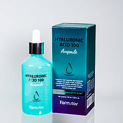 Сироватка для обличчя зволожуюча з гіалуроновою кислотою FarmStay Hyaluronic Acid 100 Ampoulе 100мл