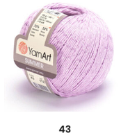Нитки та пряжа для в'язання бавовна з віскозою SUMMER Саммер  YarnArt №  43 бузок