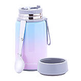 Термос харчовий обідній для супу Kamille Фіолетовий 800мл з нержавіючої сталі KM-2097, фото 6