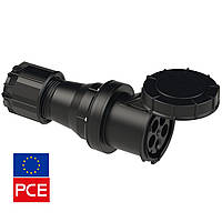 Розетка кабельная 245-6xs IP67 3P+N+PE 125A 400V черная силовая (Black Stage, Event, TV, Film Commando) PCE