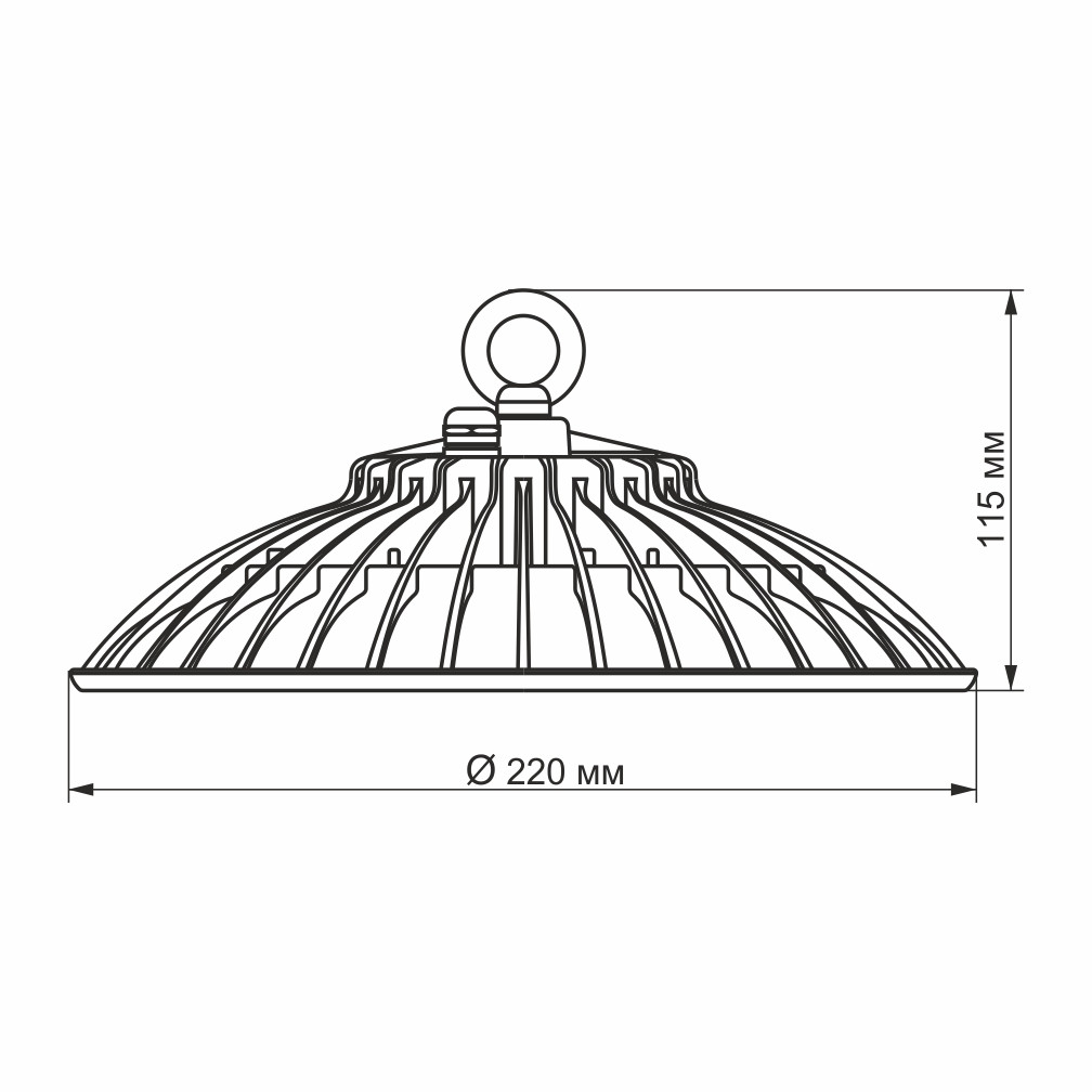 LED Светильник VIDEX 50W 5000K 7500Lm IP65 высотный HIGH BAY VL-HBe-505W (светодиодный) - фото 4 - id-p1621749318