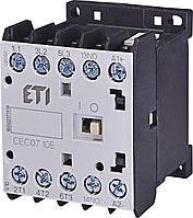 Контактор миниатюрный ETI CEC 07.10 7А 24V DC 3NO+1NO 3kW 4641100 (силовой, 16A AC1, 7A AC3)