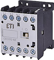 Контактор миниатюрный ETI CEC 12.10 12А 230V AC 3NO+1NO 5,5kW 4641078 (силовой, 22A AC1, 12A AC3)