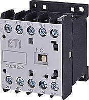 Контактор миниатюрный ETI CEC 12.4P 12А 230V AC 4NO 5,5kW 4641202 (силовой, 22A AC1, 12A AC3)