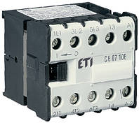 Контактор миниатюрный ETI CE 07.01 7А 230V AC 3NO+1NC 3kW 4641023 (силовой, 16A AC1, 7A AC3)