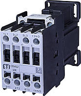 Контактор силовой ETI CEM 12.10 12А 24V DC 3NO+1NO 5.5kW 4643220 (на DIN-рейку, 25A AC1, 12A AC3)