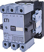 Контактор силовой ETI CES 75.22 75А 230V AC 3NO+2NO+2NC 37kW 4646563 (на DIN-рейку, 100A AC1, 75A AC3)