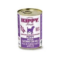 Консервы Kippy Fruit Turkey With Apples Puppy для щенков, паштет с индейкой и яблоками, 400 г