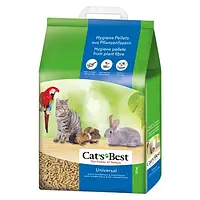 Древесный наполнитель Cat&apos;s Best Universal для домашних животных, 11 кг (20 л)