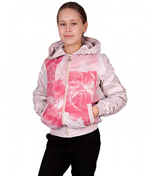 Куртка вітровка на дівчинку підліткова "Рози"