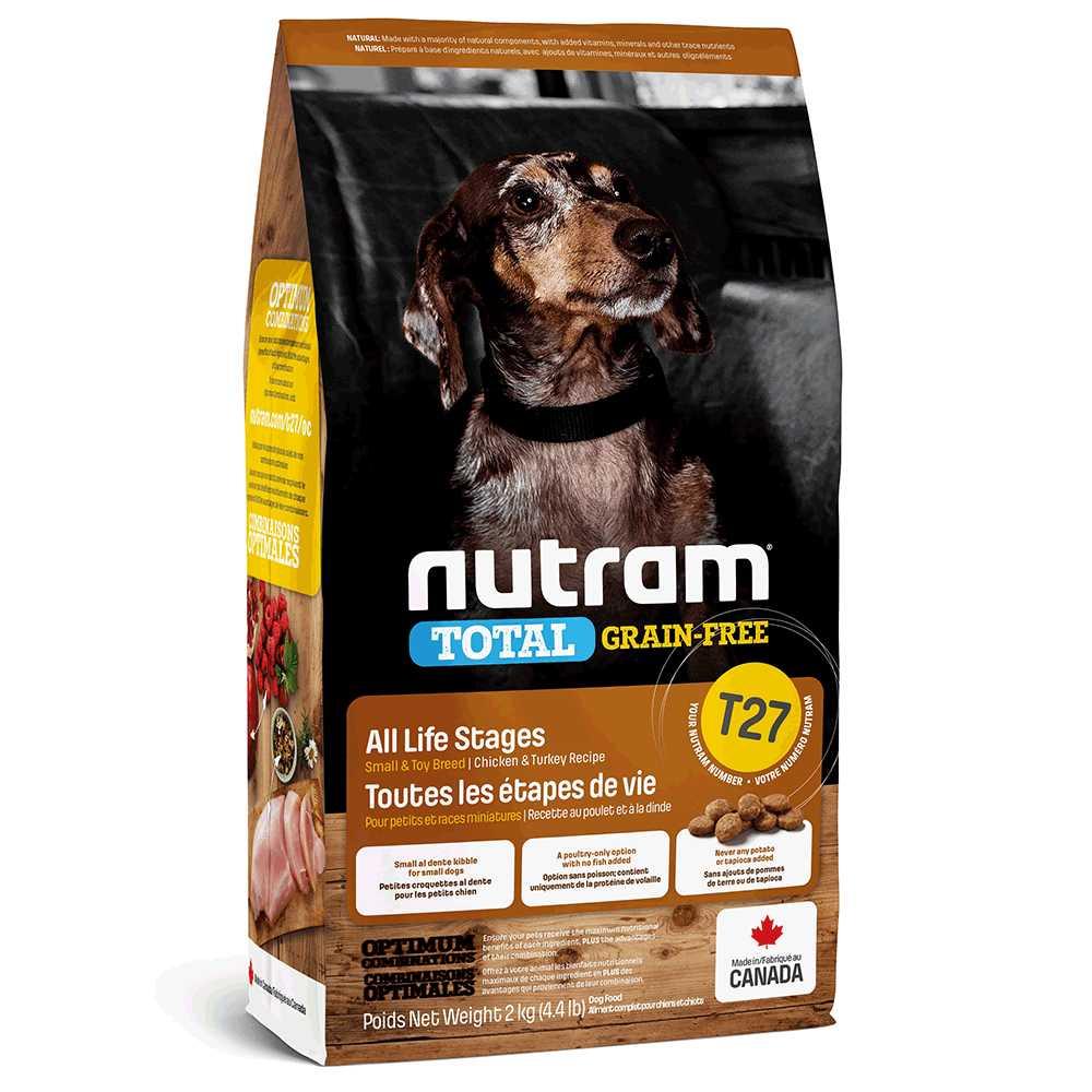Nutram T27 Total Grain Free Turkey Chicken Small Breed Dog (Нутрам Тотал Індичка) корм для собак дрібних порід
