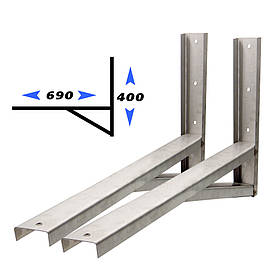 Кронштейни для кондиціонера К2 500/400мм AISI 430 (нержавіюча сталь 1.2 мм) 100кг