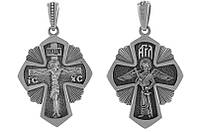 Серебряный крестик для детей Распятие Христово Архангел Михаил Православный Крест