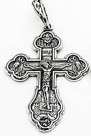 Мужской крест серебряный Распятие Деисус Ангел Хранитель Икона Тихвинская Прп Свирский Ал Невский Ксения