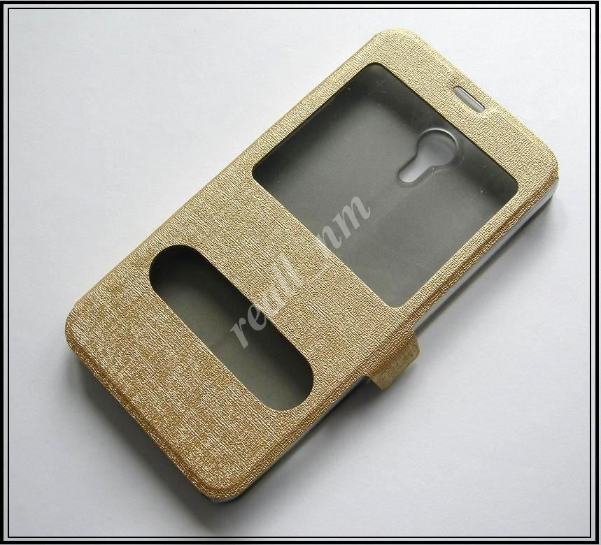 Золотистый Silk MC чехол-книжка для смартфона Meizu M2 Note - фото 2 - id-p262625721