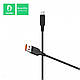 Кабель Data Micro USB Denmen D01V, Чорний, фото 3