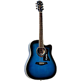 Електроакустична гітара Equites EQ901C BL 41 + П'єзодатчик Rose LC-5, фото 2