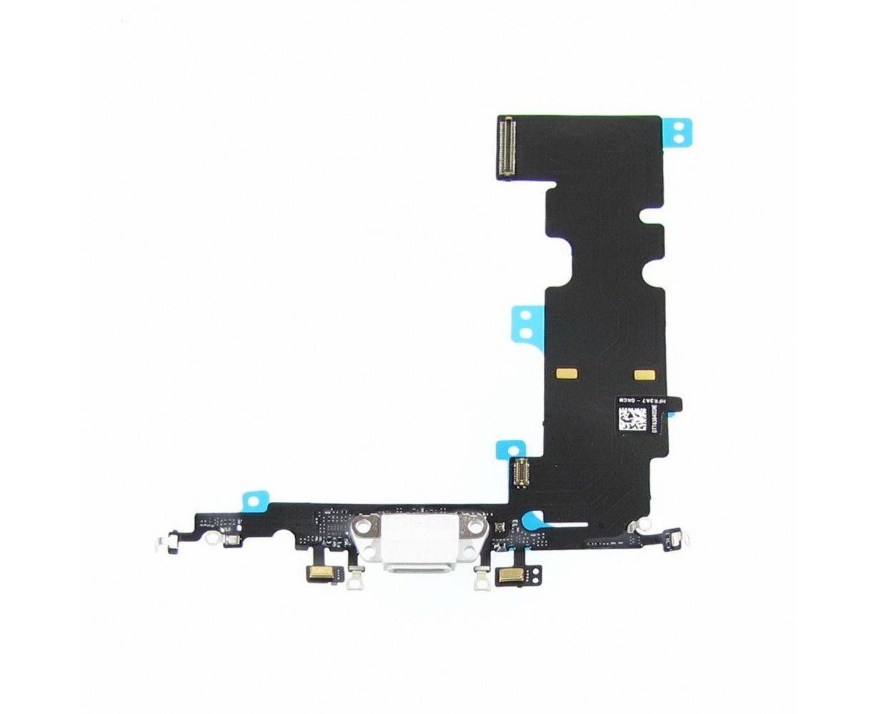 Шлейф (Flex) для Apple iPhone 8 Plus з роз'ємом зарядки, мікрофоном і компонентами (Сірий), фото 1