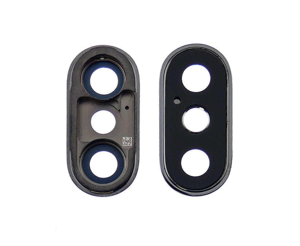 Скло камери для Apple iPhone X з рамкою (Сірий), фото 1