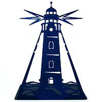 Упор для книг металлический синий Маяк Lighthouse G-038 16 х 12 см