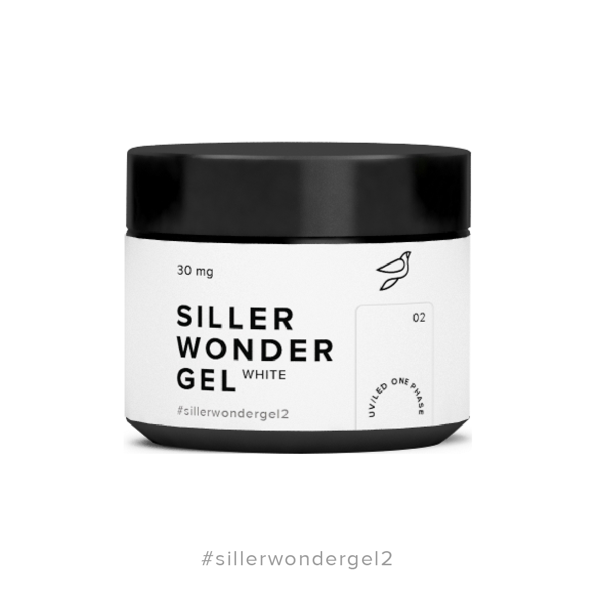 Гель для нарощування Siller Wonder Gel WHITE №2 білий, 30мл