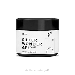 Гель для нарощування Siller Wonder Gel WHITE №2 білий, 30мл