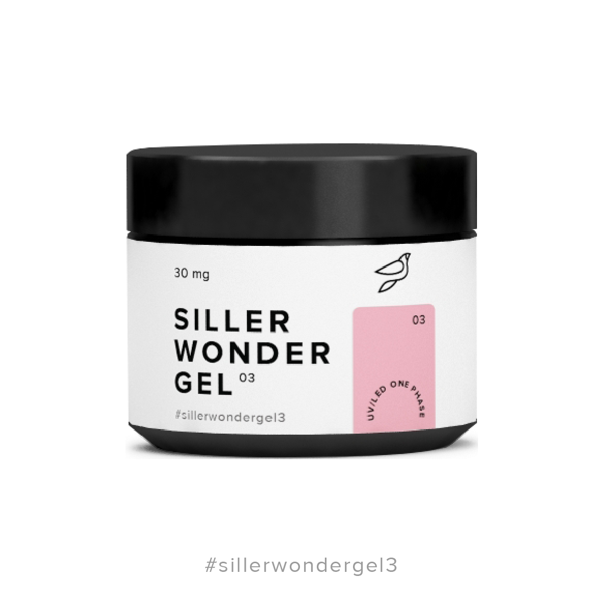 Гель для нарощування Siller Wonder Gel №3 молочно-рожевий, 30мл, фото 1