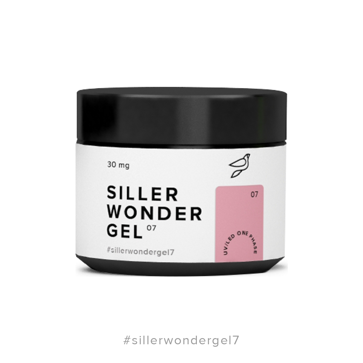 Гель для нарощування Siller Wonder Gel №7 темний рожевий, 30мл, фото 1