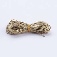 Пенькова мотузка Подвійного кручення, Колір: Бежевий, Розмір: Товщина 1 мм, приблизно 10 м/зв'язка