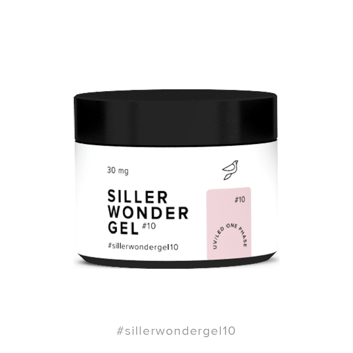 Гель для нарощування Siller Wonder Gel Pure White №10 рожева хмара, 30мл