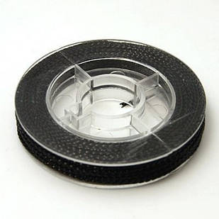 Шнур Металевий Плетений Нееластичний, Чорний, Діаметр 0.6 мм, ~ 10 м/котушка,