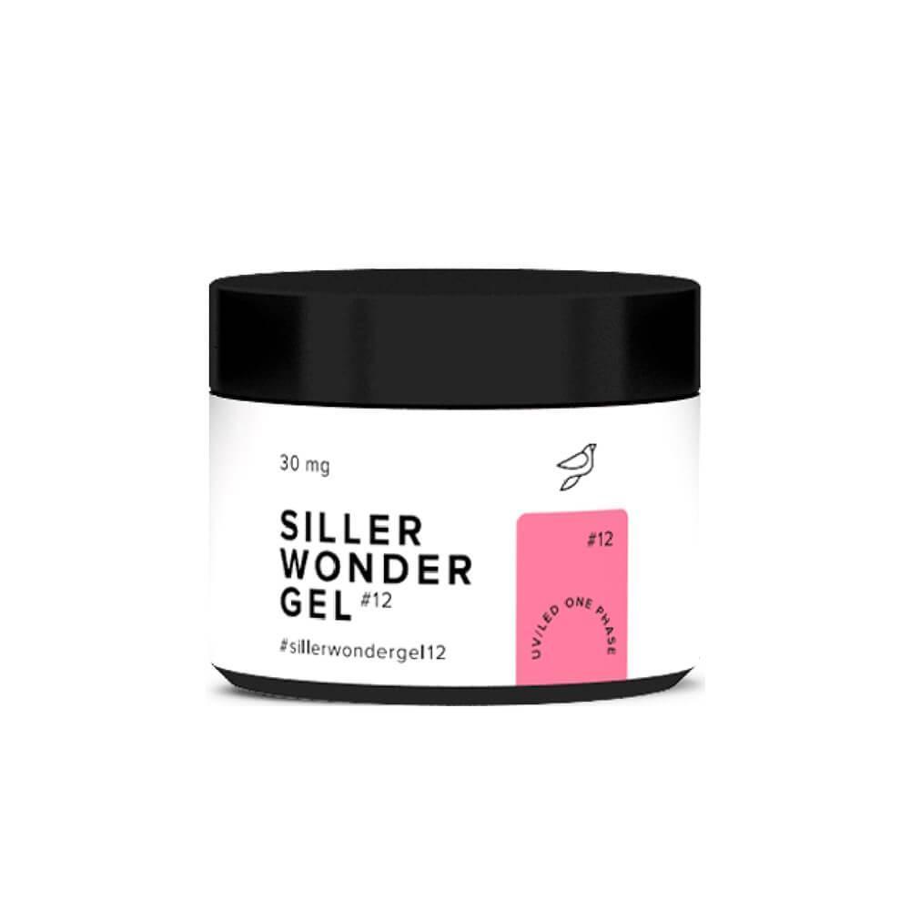 Гель для нарощування Siller Wonder Gel Pure White №12 рожевий, 30мл