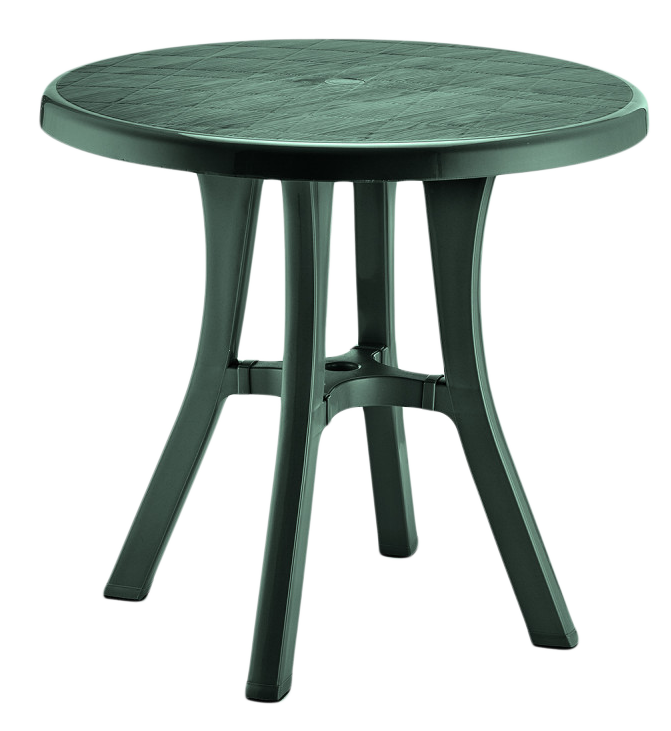 Стол круглый Irak Plastik Royal 80 см зеленый - фото 1 - id-p757890088