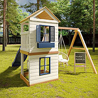 Детская игровая площадка "Игровая башня с домиком 1"
