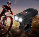 Велоліхтар на кермо Y12Pro-2XPE + індикація заряду + microUSB, фото 6