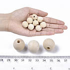 Бусини Дерево, Круглі, Білий, 18 мм, Отвір 3 мм, 20 шт, фото 5