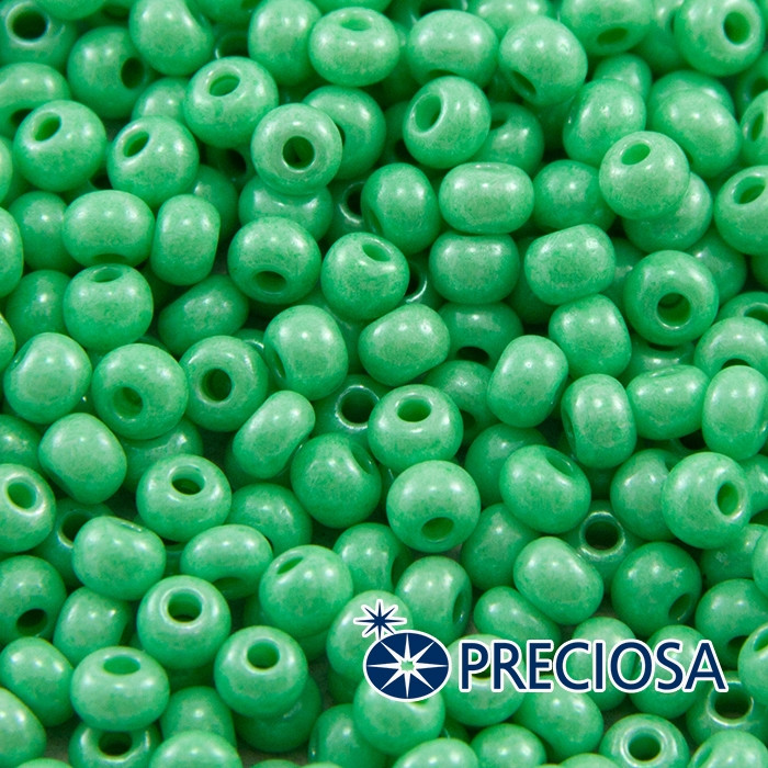Бісер 16356 Чеський Preciosa 6/0, Сільгель пофарбований SDC, Зелений, Круглий