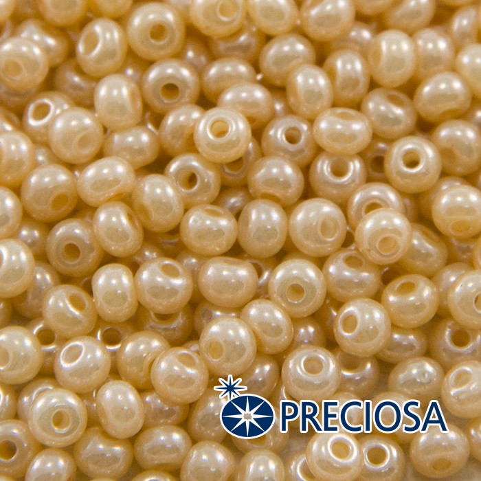 Бісер 47115 Чеський Preciosa 6/0, Перлинний S, Бежевий, Круглий