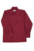 Рубашка детская мальчик бордовая 141083L 29, 6Т-505, Для детей, Не эластичен, Пуговицы, Для мальчиков, Zoor, Китай, Рубашка, 110,