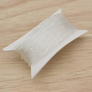 Силіконова Нитка 0.8 мм, Еластична, Гумка, Безбарвний, Товщина 0.8 мм, 10 м/уп