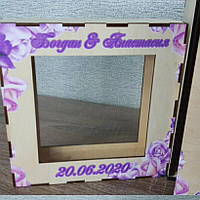 Коробка для пісочної церемонії з фанери з кольоровим друком